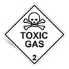 1000 Pieces Hazard Labels Class 2.3: With Text: TOXIC GAS