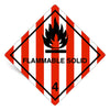 1000 Pieces Hazard Labels Class 4.1, With Text: FLAMMABLE SOLID