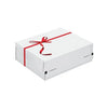 241x166x94 mm gift box grey-white with bow