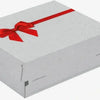 241x166x94 mm gift box grey-white with bow