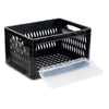 400x300x220 mm Eurobox Black Open-Work, Handles Open With Front Lid