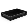 400x300x75 mm Stackable Plastic Storage Box, Black