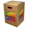 One-piece Cardboard Stool 300x300x420 mm Brown With Digital Printing